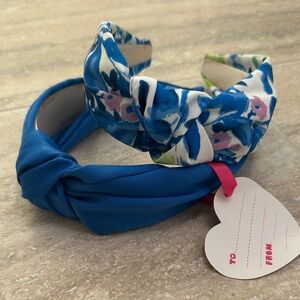Floral Blue Headband Set